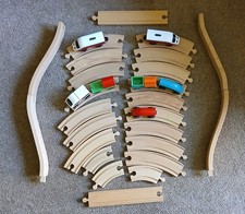 Brio & Ikea Wooden Teains & Track + extra Brio Plastic Supports Etc - JOB LOT