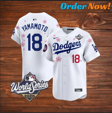 Yoshinobu Yamamoto 18 Dodgers 2025 Tokyo Series Stitched Jersey " ALL SIZES