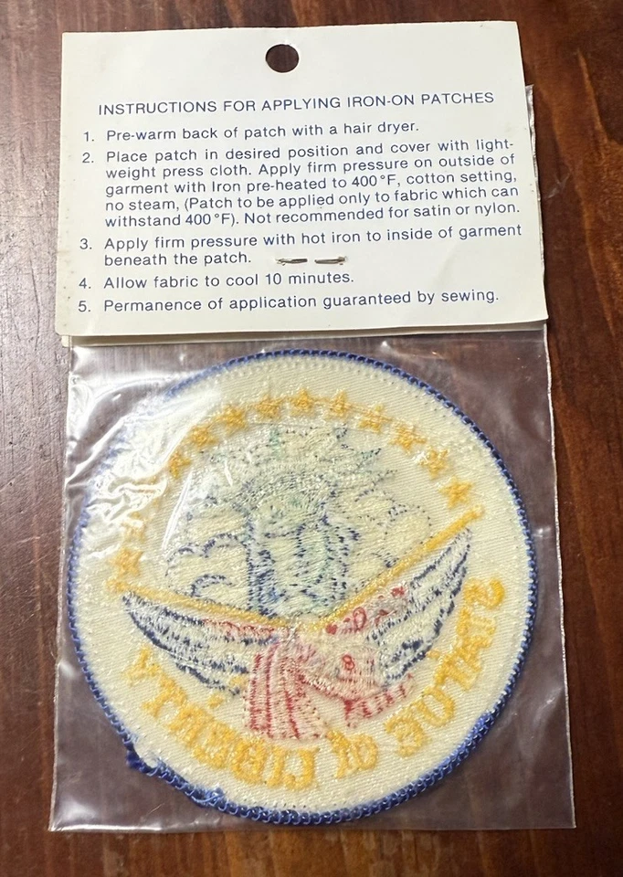 C61 Vintage Statue of Liberty Patch in package never used - Image 2 of 3