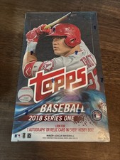 2018 Topps Series 1 Baseball Hobby Box Factory Sealed Acuna Bat Down SSP Chase