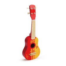 Hape Kids Wooden 21" Toy Ukulele in Red  Yellow, Toddler Ages 3 