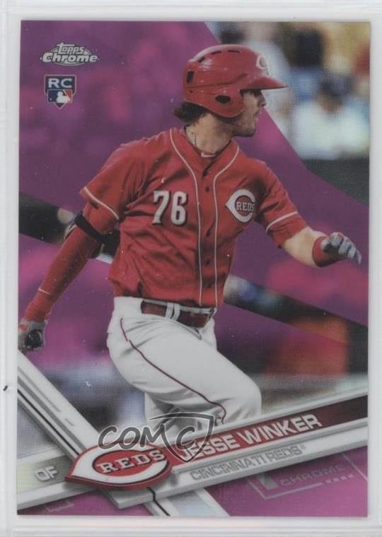 2017 Topps Chrome Pink Refractor Jesse Winker #74 Rookie RC 10pl