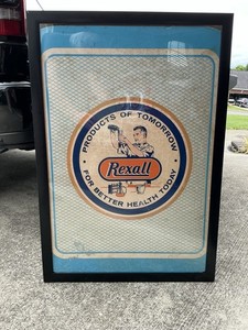 Rexall Drugstore Advertising Sign "Products of Tomorrow" 