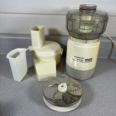 Presto Minnie Max Compact Food Processor Lot Set 0290002 Pulse Counter Top Vtg