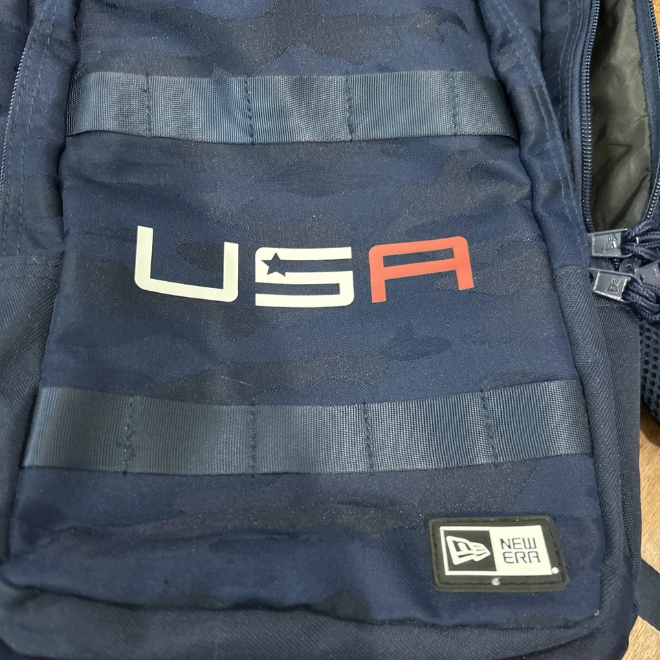 Mochila de golf New Era Ryder Cup Team EE. UU. delgada azul camuflada pequeña bolsa de zapatos 18X12* Foto 2 de 4