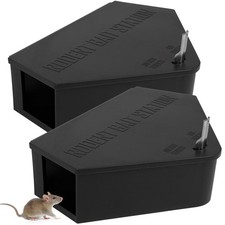 2 Pack Rat Station Box with Keys, Rodent Station Keeps Rats Away, Keeps