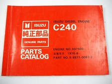 ISUZU C240 Diesel Engine for Toyo Fork Lift Trucks Parts Parts List 1980