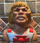 Vintage 1984 He-Man Coin Bank w/ Stopper MOTU Mattel Masters Of The Universe