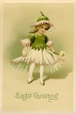 HAPPY EASTER Vintage Postcard Reproduction 6'' by 4'' Heavy Card Stock