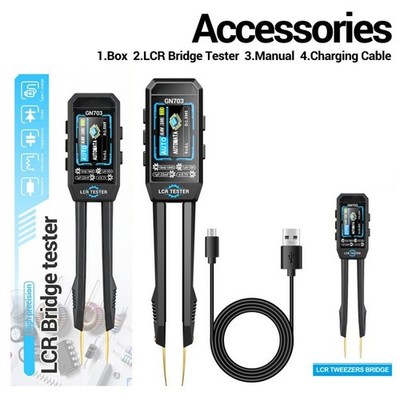 GN702 Digital LCR Meter Tweezer Style for SMD and Small Component Test