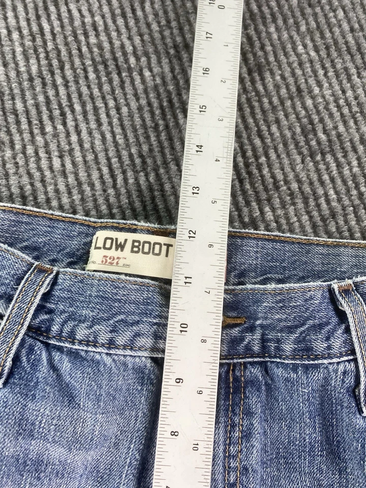 Jeans Levis 527 Para Hombres 36x32 Azul Denim Corte Bota Western Rancher Vaquero Grunge Foto 3 de 4