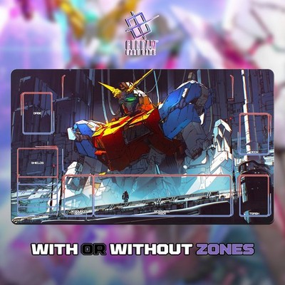 Gundam TCG Spielmatte 24x14'' (60*35cm) | Colossus Gundam - genähte Kanten