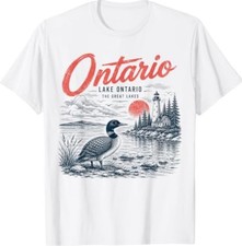 Lake Ontario Funny Loon Vintage Lake Ontario ...