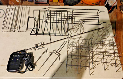 Weber Grill Accessories LOT (Rotisserie, racks, baskets, etc)