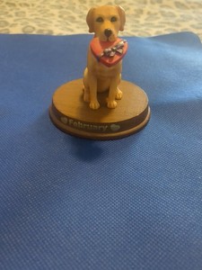 Bradford Exchange Love of Labs Monthly Calendar Yellow Labrador February 1 of 12