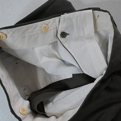 Traje De Colección Años 80 Cuadrado Para Hombre 40L 32x32 Verde Oliva Lana Cintura Alta Corte Completo Para Hombre - Imagen 10 de 12