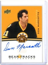 2023-24 Upper Deck Boston Bruins Centennial Bear Tracks - Don Marcotte AUTO