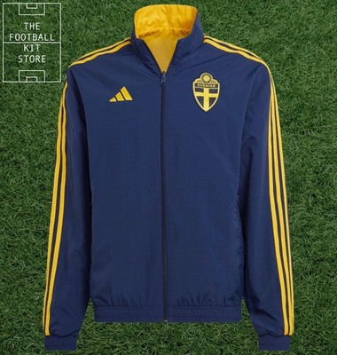 Sweden Anthem Jacke Herren - Official Adidas Reversible Football Track Top - XL