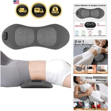 Lumbar Support Pillow with Vibration Heat Massage and Traction for Lower Back...
