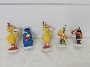 Vintage Wilton Sesame Street Cake Toppers Bert Ernie Cookie Monster Big Bird 80s