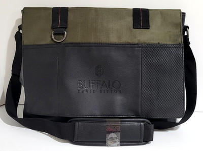 Buffalo by David Bitton Unisex Bag Messenger Crossbody Laptop Holder Two Tone