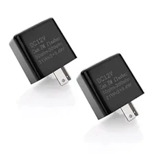 12V Speed Adjustable 2 Pin LED Electronic Flasher Relay for Motorcycle Turn S