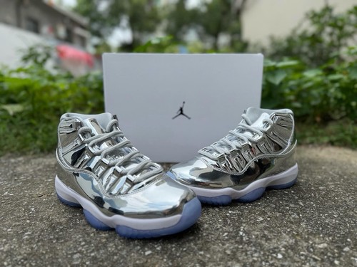 Retro 11 AJ11 Men Liquid Silver Metallic Basketball Shoes Sneaker CT8012-730 🥈
