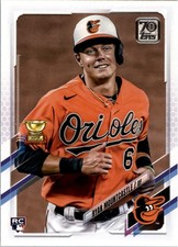 Ryan Mountcastle RC 2021 Topps Series 1 #143 Baltimore Orioles Rookie Gold Cup