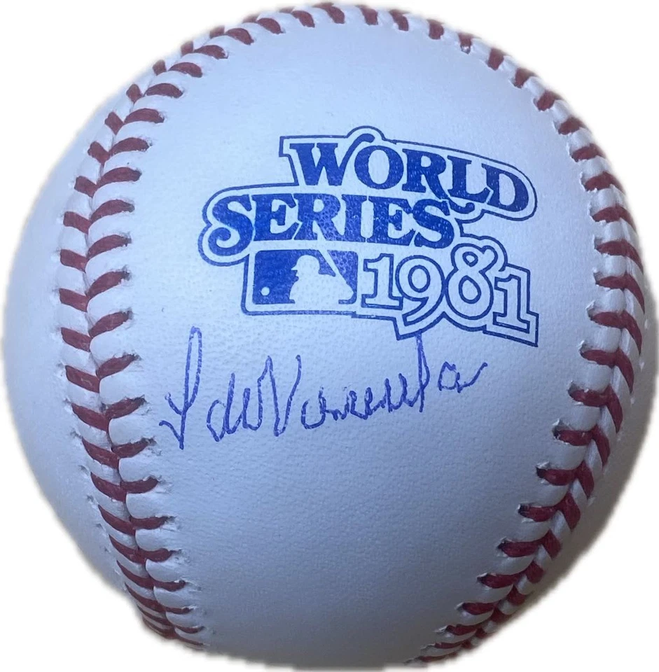 Fernando Valenzuela Firmado Autógrafo 1981 WS Béisbol Dodgers JSA Testigo 2024