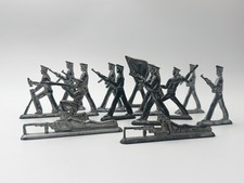 Sailors on Exercise Vintage Tin Soldiers Soviet Set 14 Figures Military Toy USSR