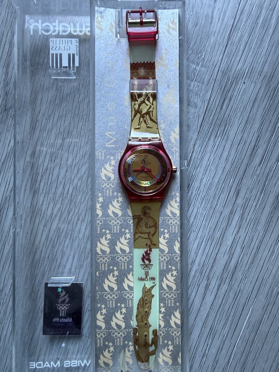 swatch 1996アトランタ五輪　ヴィンテージ Swatch MusiCall Philip Glass Atlanta 1996 Olympic Watch- NEW NOS