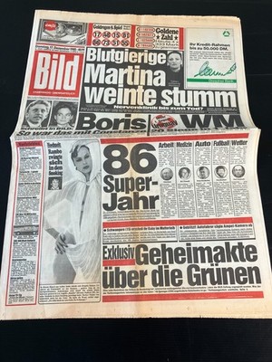 BILD ZEITUNG vom 17.12.1985 BORIS BECKER UND CONSTANZE Brigitte Nielsen WM'86