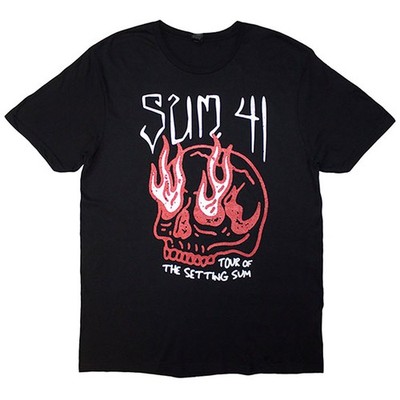 Men's Sum 41 Tour '24 Skull T-shirt Medium Black