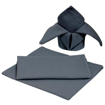 GARIELLA 6er Set Textil Servietten Stoffservietten 45cm 100% Baumwolle Anthrazit - Bild 1 von 4