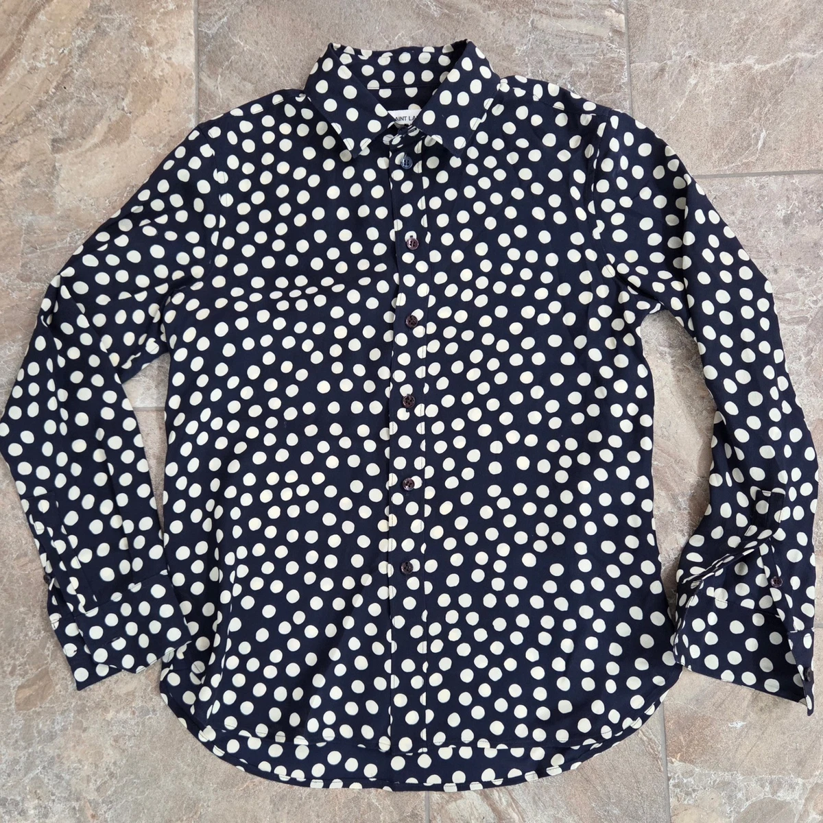 ヴィンテージイブサンローラン　アイボリードットフレアスカート Saint Laurent Polka Dot Tops for Women for sale | eBay