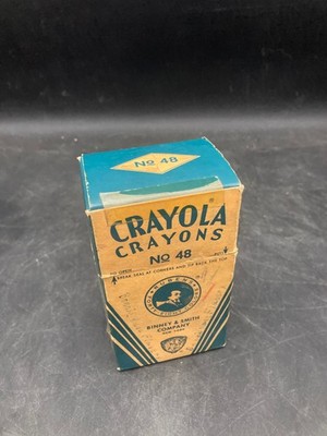 Vintage (1950's) 48 Count Box of Crayola Crayons/Used/Two Broken One Missing