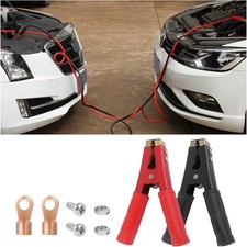 2PCS 1000A Battery Charger Clamps Replacement,Pure Copper Jumper Cable Red