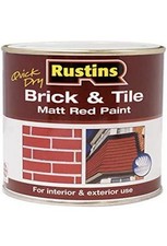 Matt Red Brick and Tile Paint Rustins, Quick-Dry, 250ml