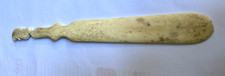 WHALE SHIP SAILOR MADE LAMB BONE PAGE TURNER - VICTORIAN WHALING c.1880 -SUPERB!