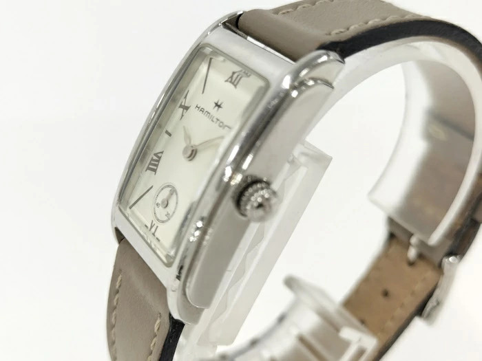 HAMILTON American Classic Ardmore SS Quartz Siler Dial Beige Leather Belt image 3