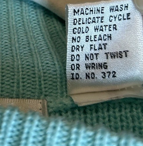 Suéter abstrato vintage raro Gitano feminino grande perfeito pescoço simulado acrílico pastel - Imagem 3 de 4