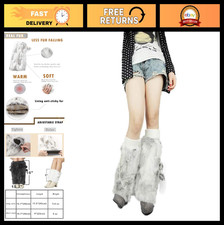 Cozy Real Rabbit Fur Leg Warmers - Winter Boot Toppers for Women, Stylish & Warm