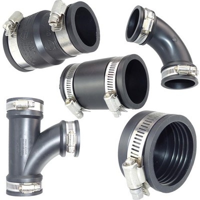 Flexible Fittings Rohrverbinder Muffe Endkappe Bogen Gummimuffe