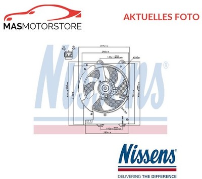 LÜFTER KÜHLERLÜFTER LÜFTERMOTOR NISSENS 85267 P FÜR ROVER 200,400,25,45