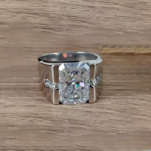 Rockyu Matching Couples Rings - 925 Sterling Silver Wedding Bands, One Size Fits Most | Simple Platinum & Pink Gold Plated Design With Cubic Zirconia - View #9
