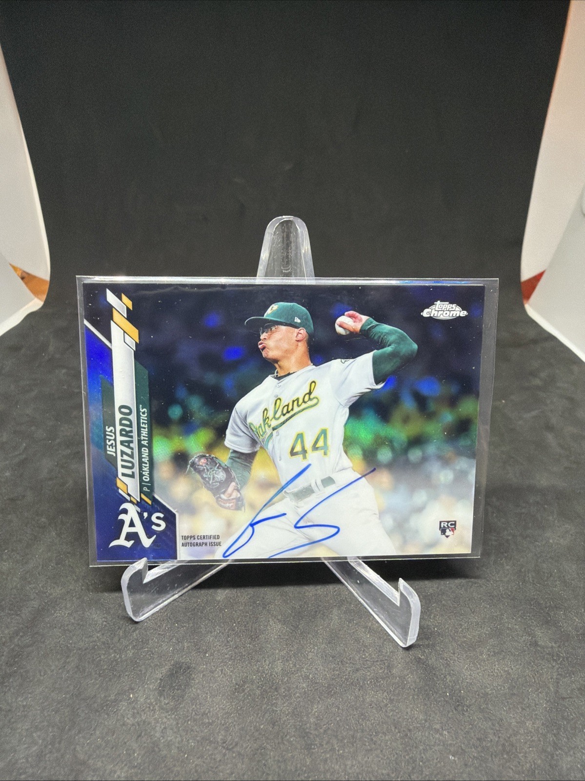 2020 Topps Chrome Rookie Blue Wave Refractor /150 Jesus Luzardo #RA-JL Auto RC