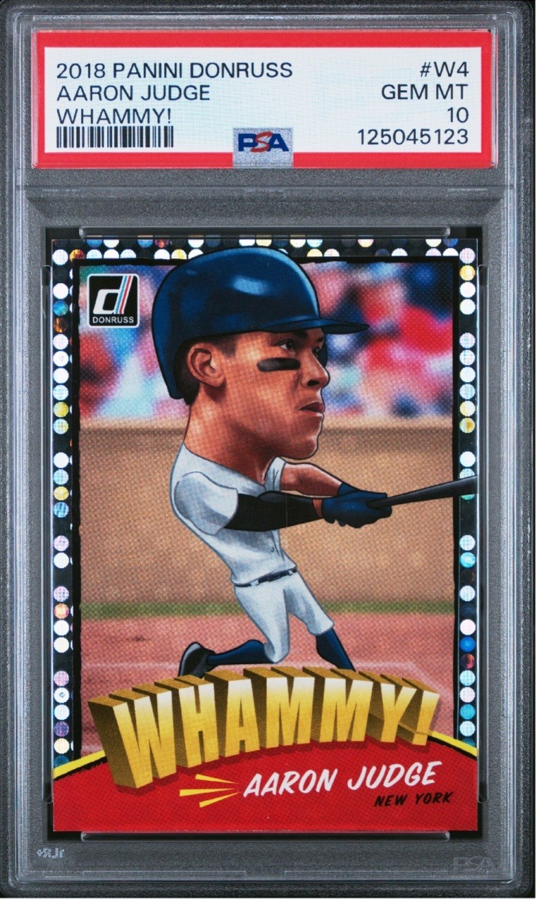 *PSA 10 Gem Mint!* WHAMMY! ON FIRE AARON JUDGE 2018 Panini Donruss Whammy! #W4