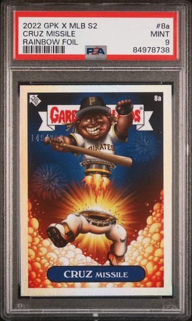 ONEIL CRUZ MISSILE * PSA 9 RAINBOW FOIL /250 * 2022 TOPPS GPK x MLB * CARD #8a