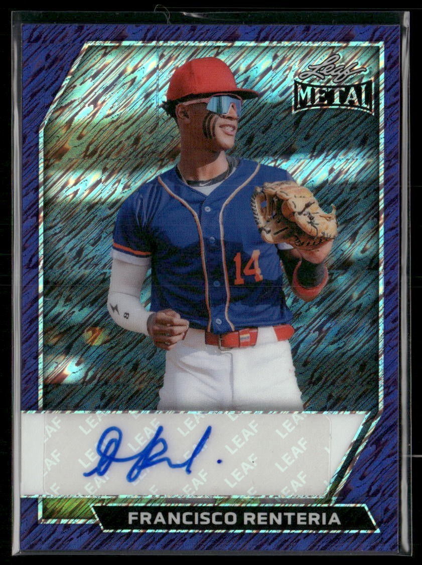 2026 Leaf Metal Baseball Francisco Renteria Auto Purple Shimmer 7/7 Autograph