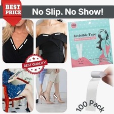 100 Pack Double Sided Tape for Clothes Body Fashion Skin Tape Strong Transparent